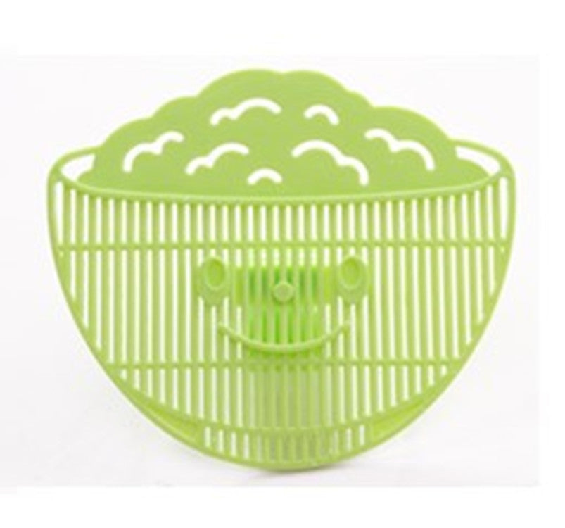 Creative Smiley Face Clip-on Rice Washing Water Drainer Melon
