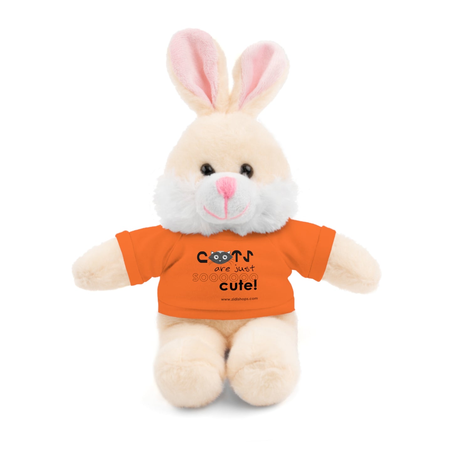 Stuffed Animals with Tee, Cats are just so cute, Available animals: Panda, Lion, Bear, Bunny, Jaguar, and Sheep