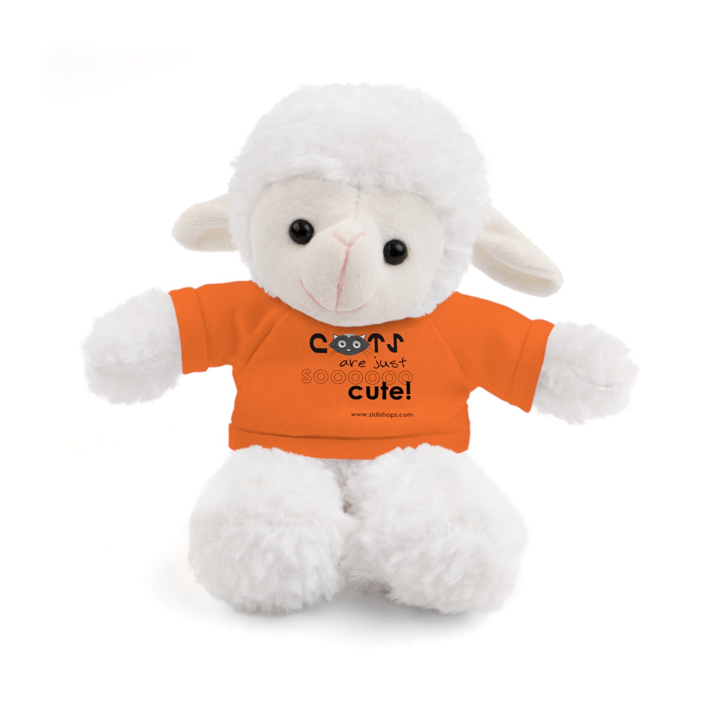 Stuffed Animals with Tee, Cats are just so cute, Available animals: Panda, Lion, Bear, Bunny, Jaguar, and Sheep