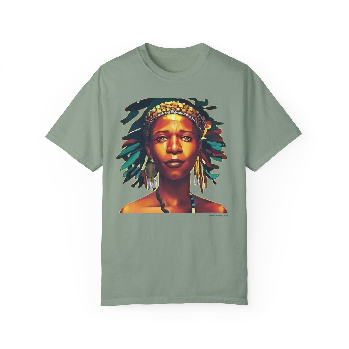 Unisex Garment-Dyed T-shirt- Afro colors - Beautiful virgin