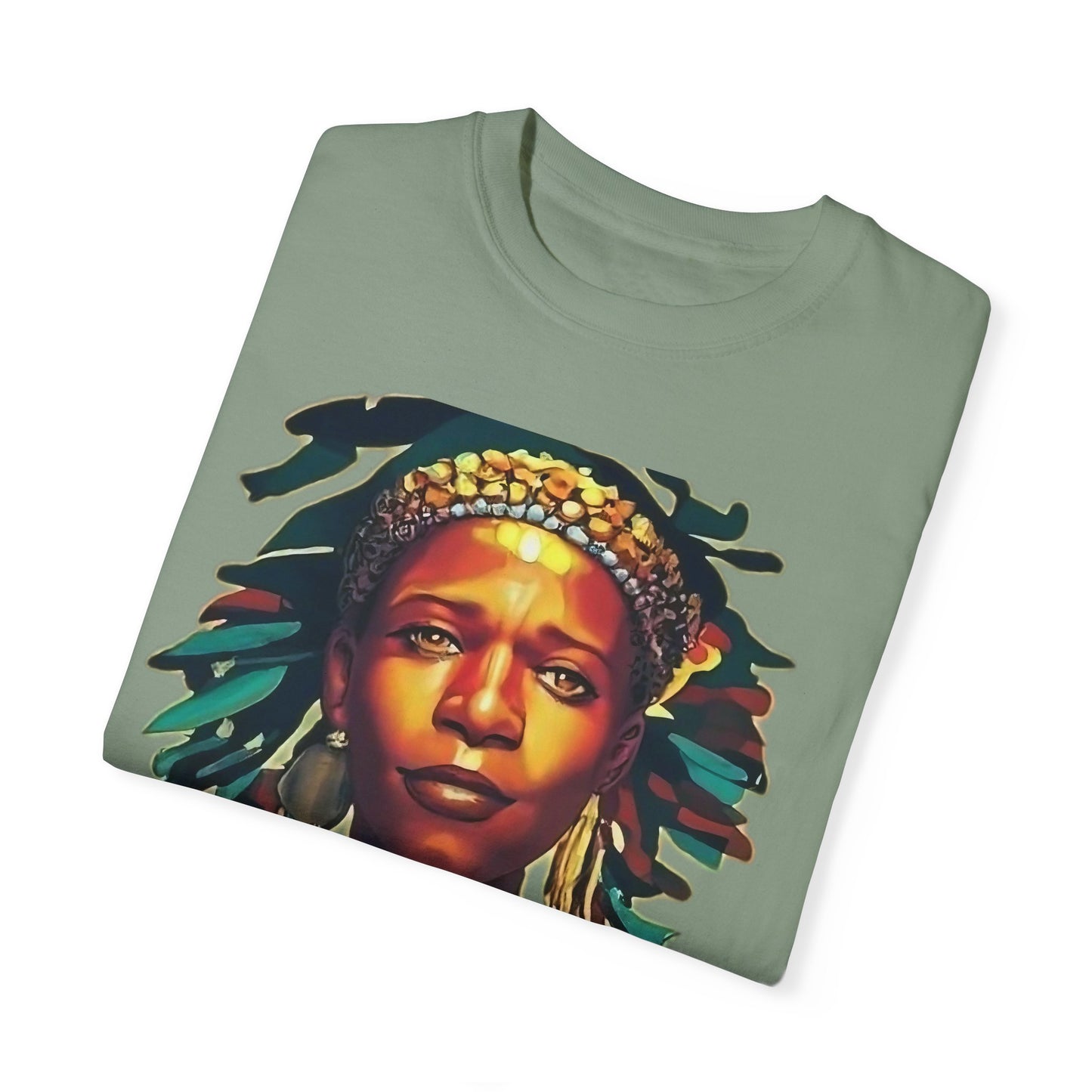 Unisex Garment-Dyed T-shirt- Afro colors - Beautiful virgin