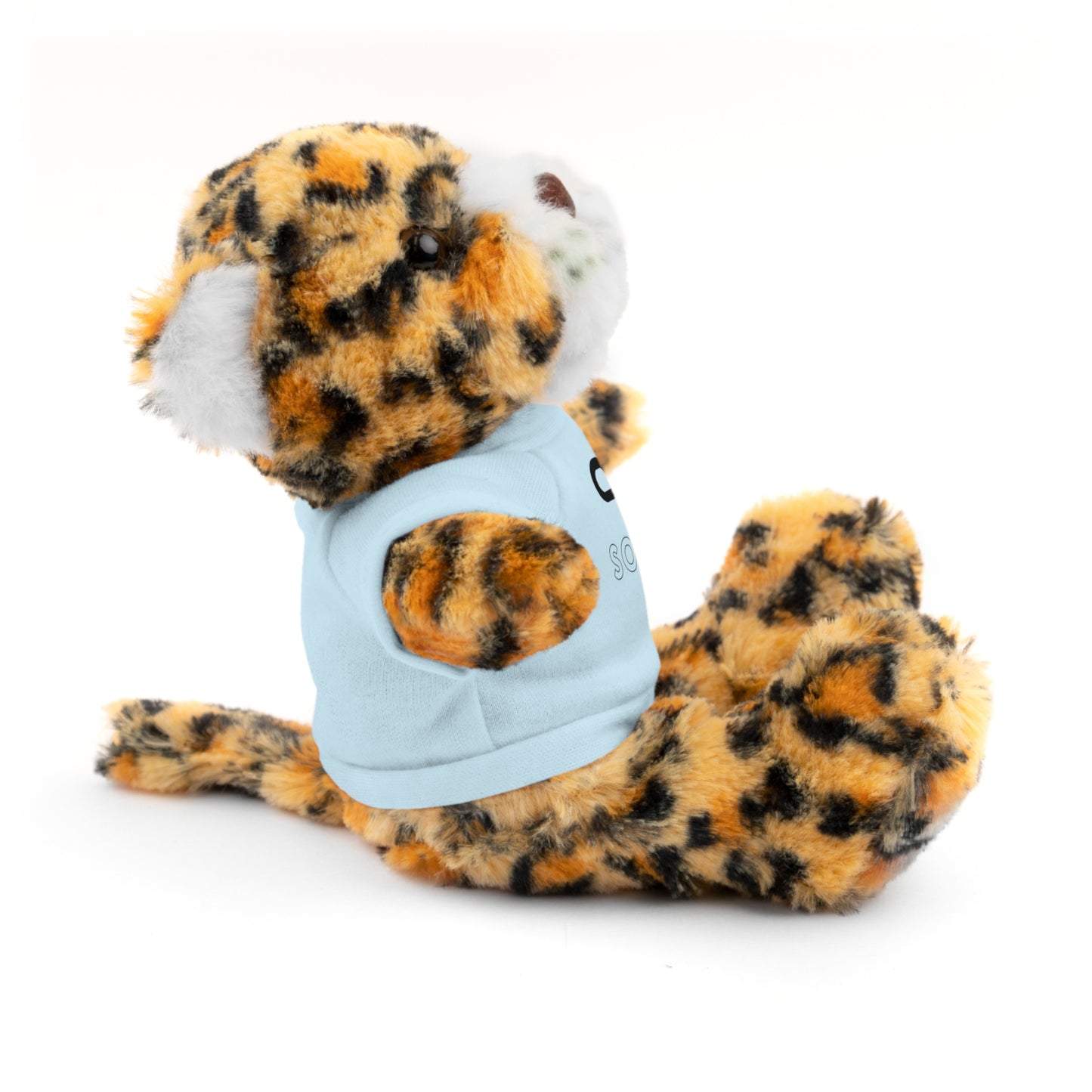 Stuffed Animals with Tee, Cats are just so cute, Available animals: Panda, Lion, Bear, Bunny, Jaguar, and Sheep
