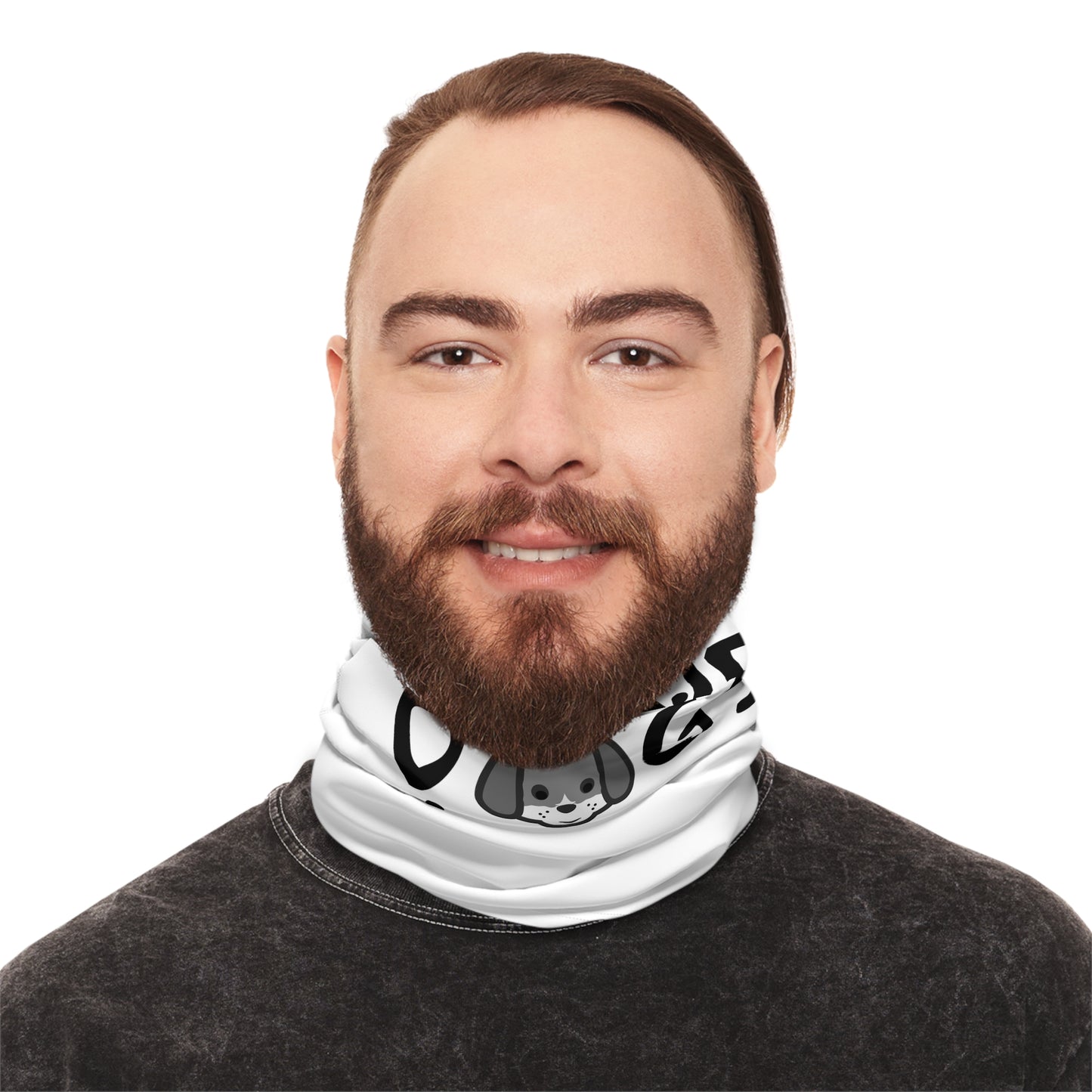 Midweight Neck Gaiter, I love dogs, Face Mask, wearer comfortable