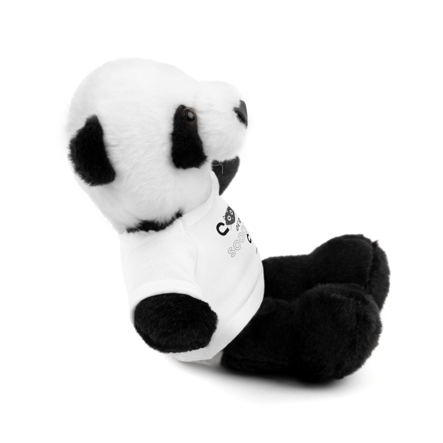 Stuffed Animals with Tee, Cats are just so cute, Available animals: Panda, Lion, Bear, Bunny, Jaguar, and Sheep