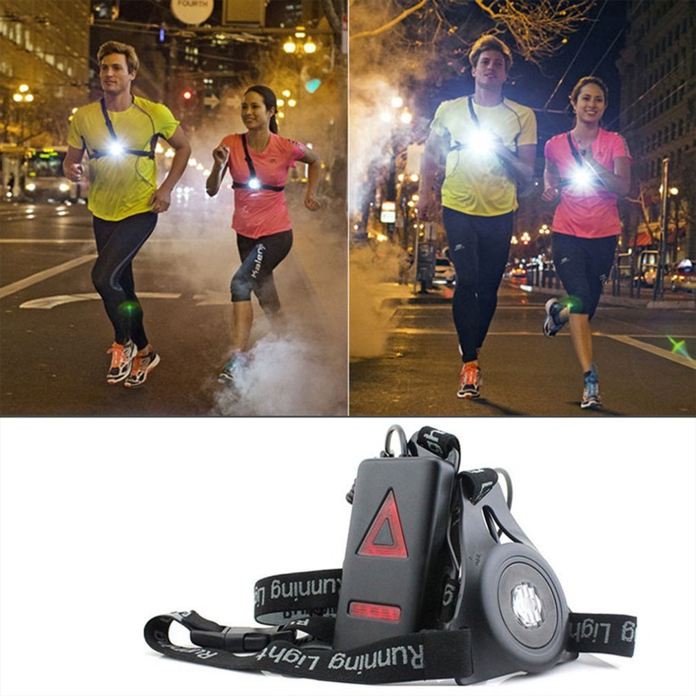 Waterproof Outdoor Running Chest Light Cool white lighting in the front and red lighting in the back