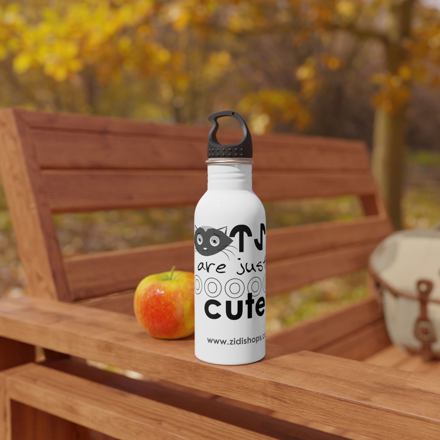 Stainless Steel Water Bottle, Cats are just so cute, Made with 18/8 food-grade stainless steel, wide neck for effortless sipping.