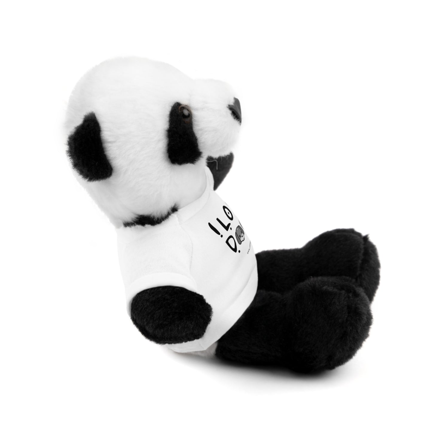 Stuffed Animals with Tee, I love Dogs, Available animals: Panda, Lion, Bear, Bunny, Jaguar, and Sheep