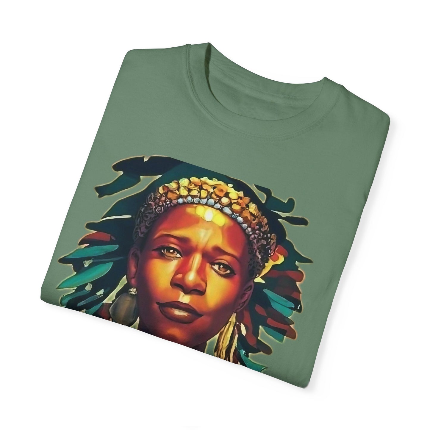 Unisex Garment-Dyed T-shirt- Afro colors - Beautiful virgin