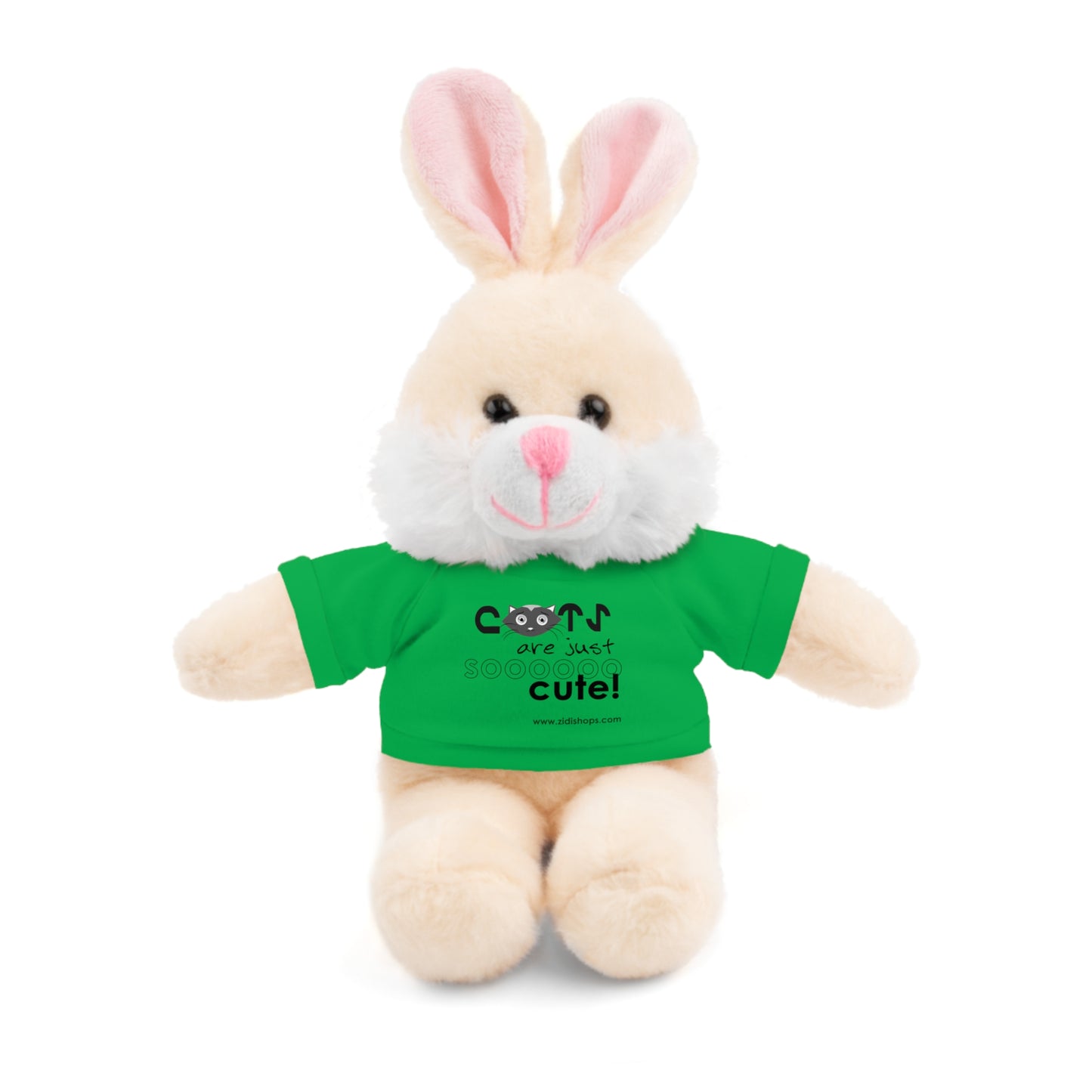 Stuffed Animals with Tee, Cats are just so cute, Available animals: Panda, Lion, Bear, Bunny, Jaguar, and Sheep