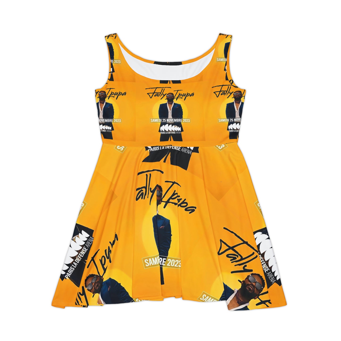 Fally Ipupa's Mega concert on 25th November 2023 at Paris U-ARENA , Women's Skater Dress (AOP)  - Zidishops.com