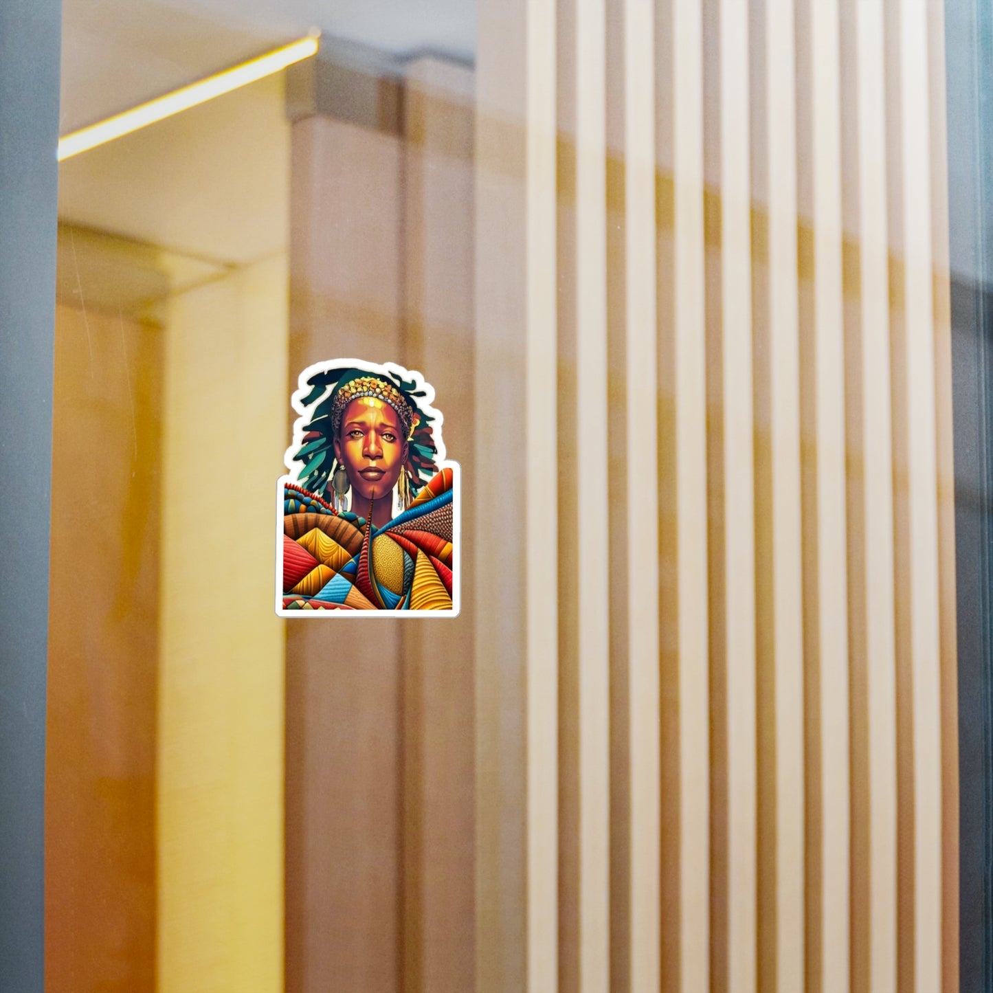 Kiss-Cut Vinyl Decals - Afrocolors - Beautiful Woman - Sticker - Strongly adhesive