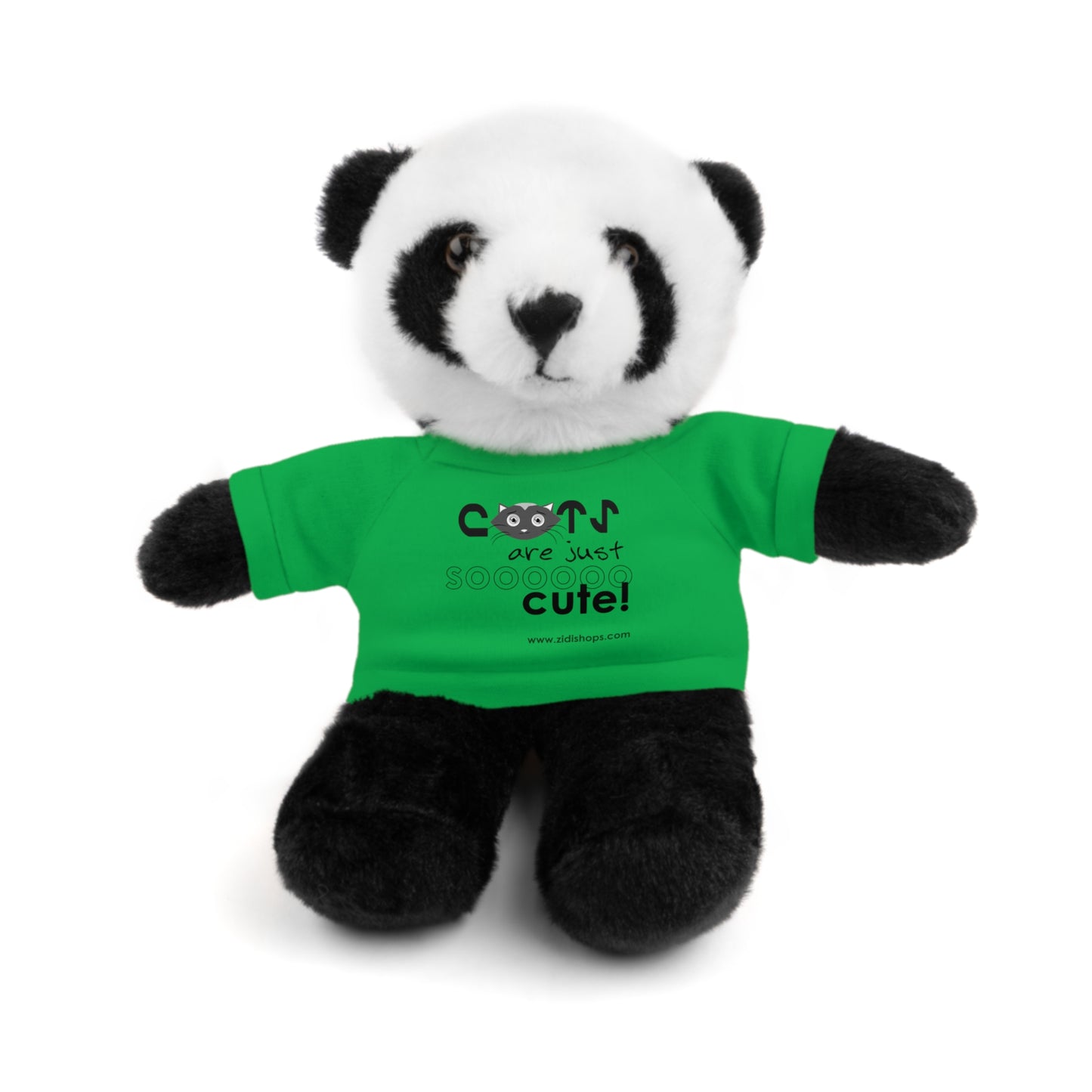 Stuffed Animals with Tee, Cats are just so cute, Available animals: Panda, Lion, Bear, Bunny, Jaguar, and Sheep