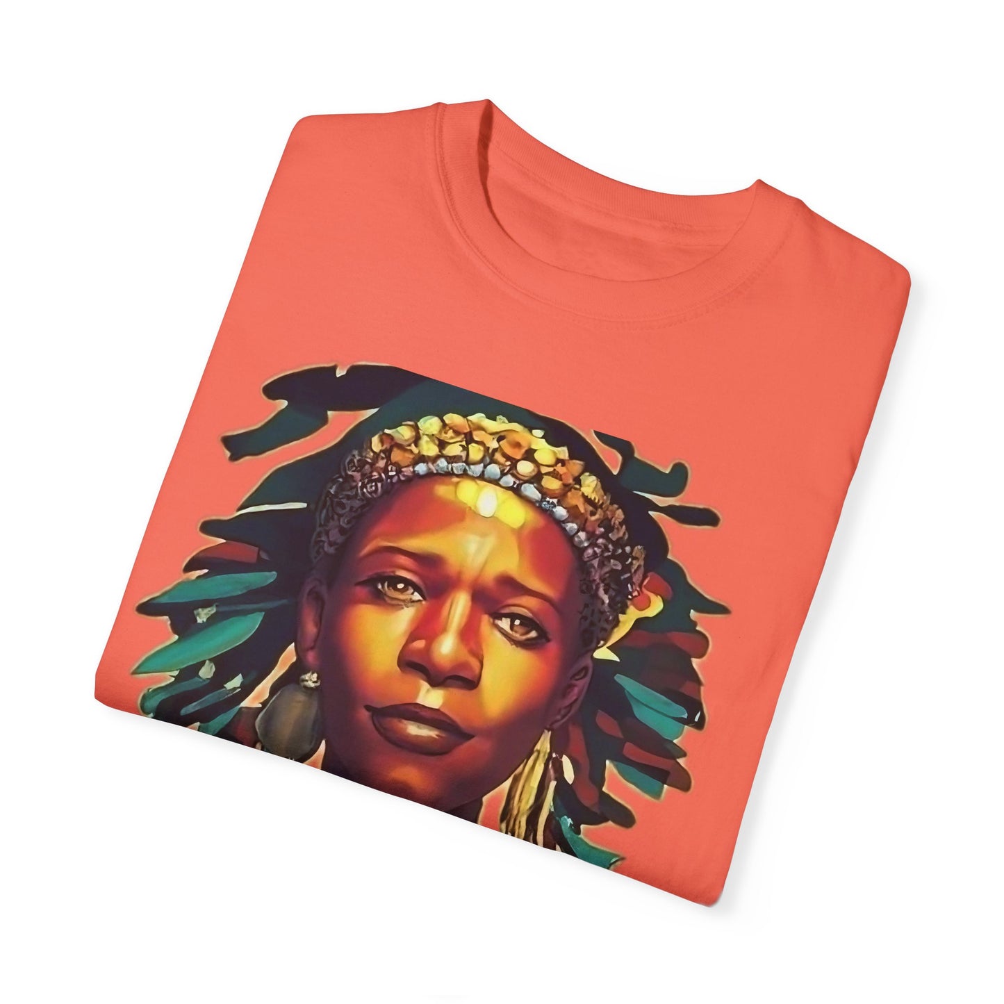 Unisex Garment-Dyed T-shirt- Afro colors - Beautiful virgin