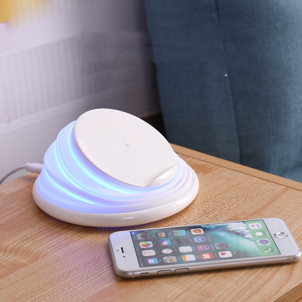 Wireless Charging Atmosphere Lamp multifunctional device, phone charger with enchanting ambiance