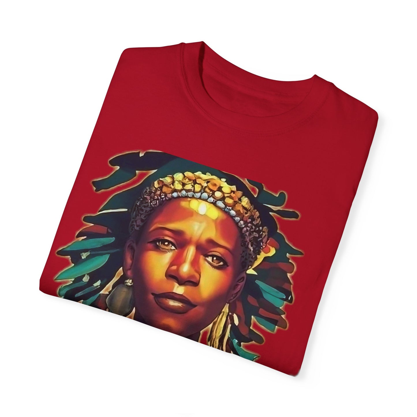 Unisex Garment-Dyed T-shirt- Afro colors - Beautiful virgin