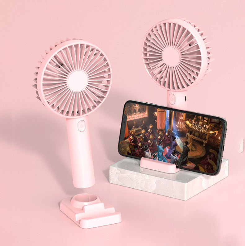Mini handheld mini fan portable desktop stand