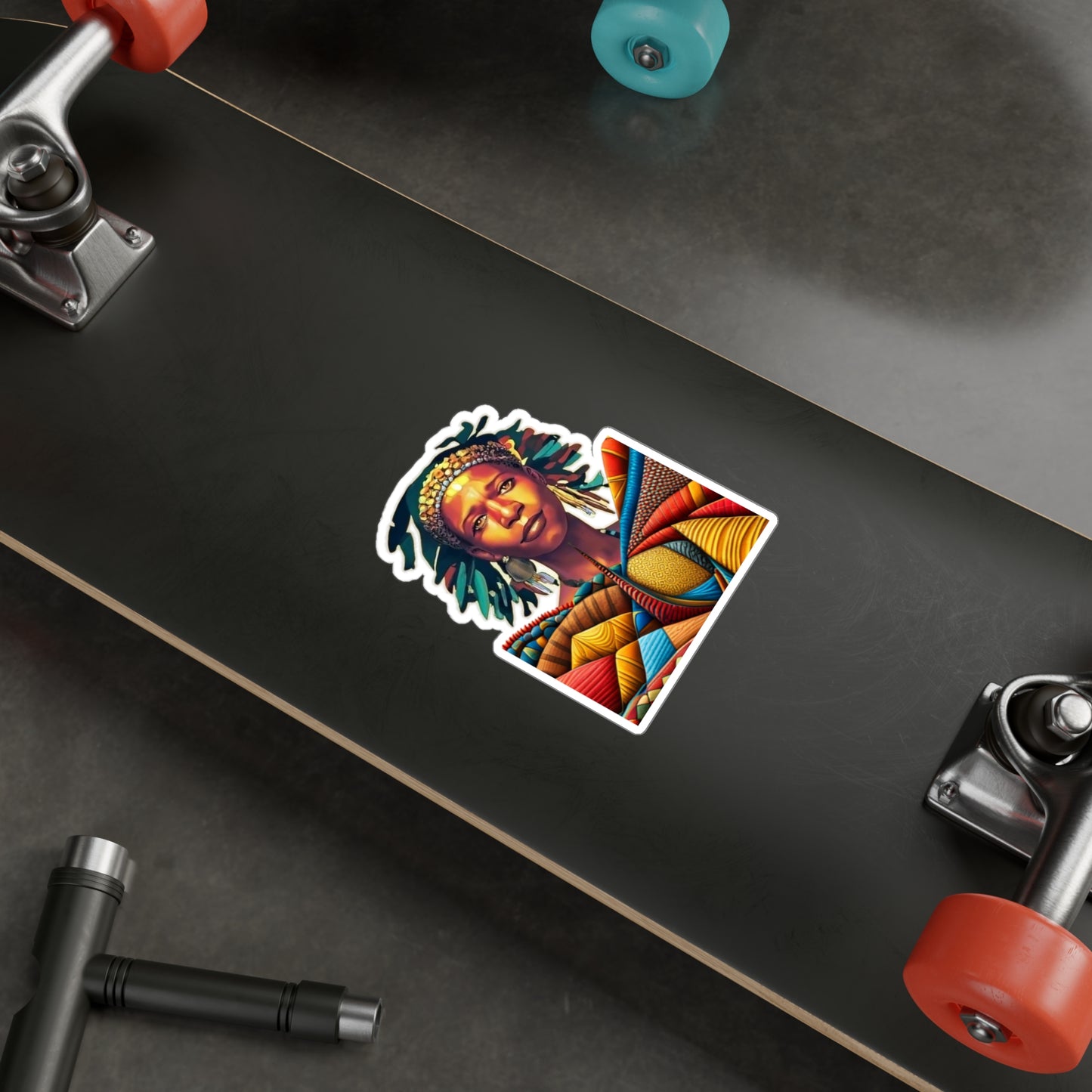 Kiss-Cut Vinyl Decals - Afrocolors - Beautiful Woman - Sticker - Strongly adhesive