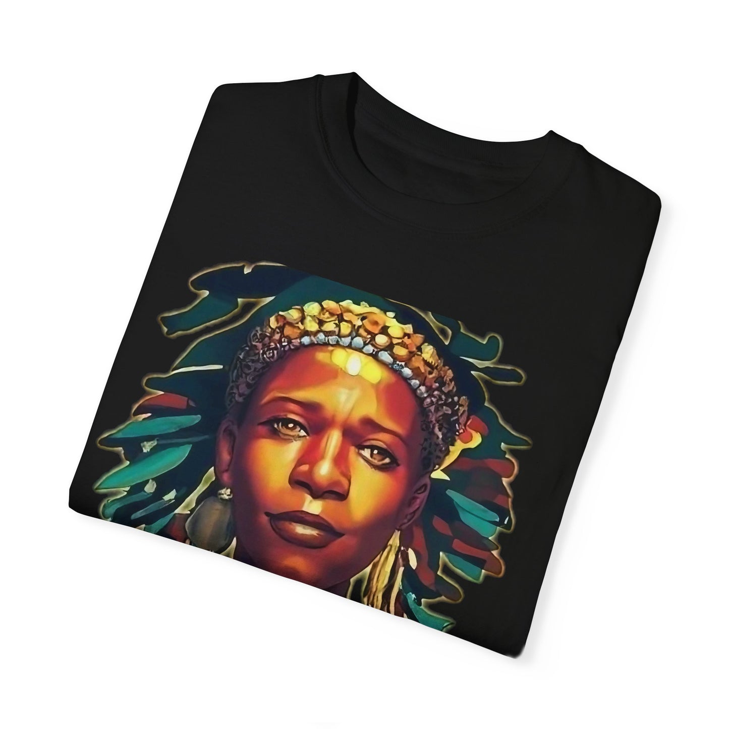 Unisex Garment-Dyed T-shirt- Afro colors - Beautiful virgin
