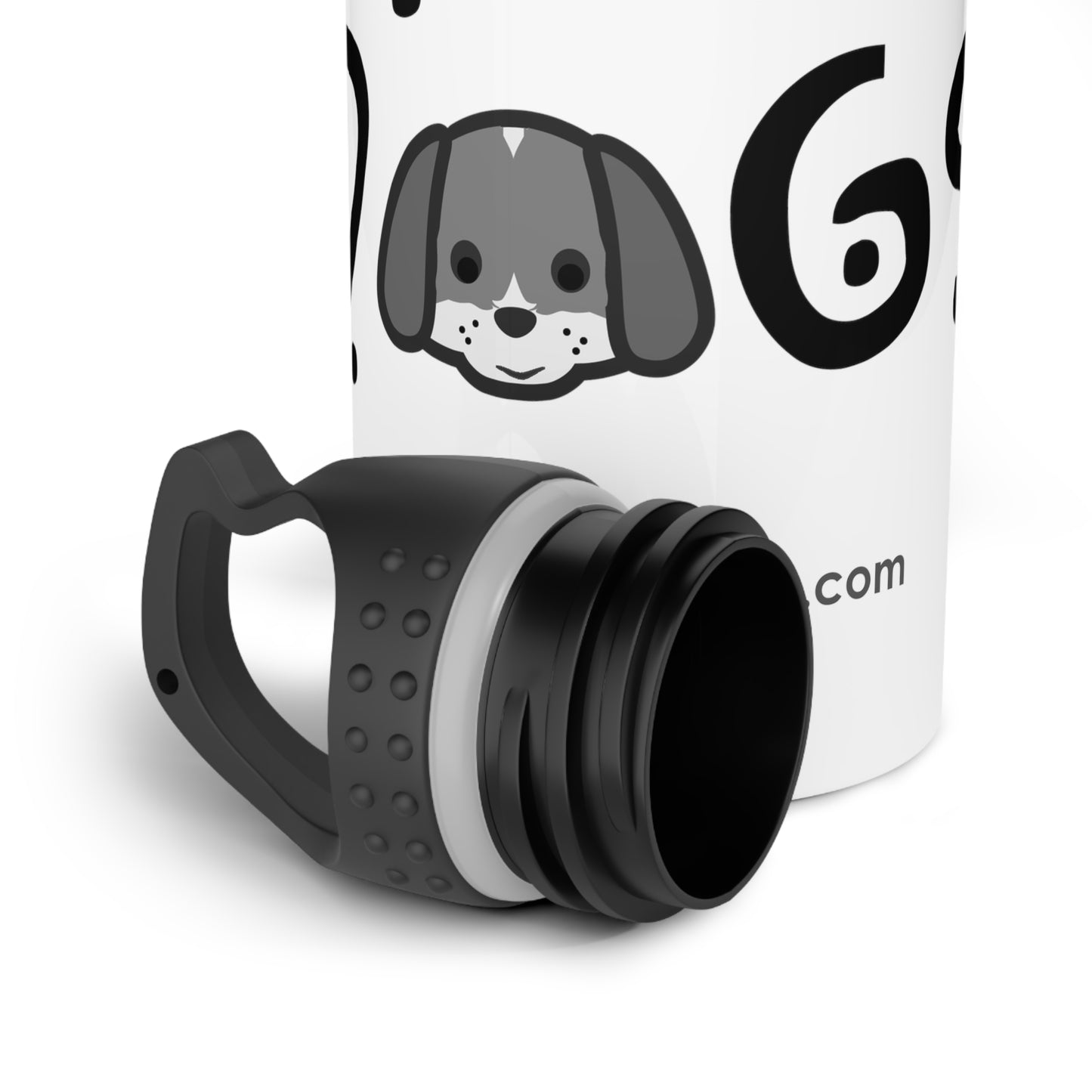 Stainless Steel Water Bottle, I love Dogs, Each bottle is 20oz in size and features a wide neck for effortless sipping