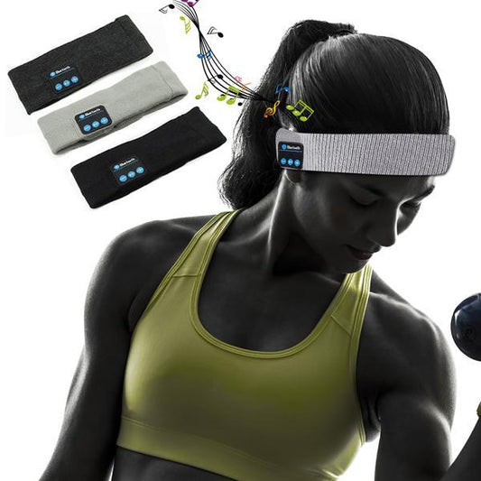 Wireless Hairband, Sports Headset Bluetooth, Headset Nightcap with Speaker Training Jogging Yoga Headband Hairband