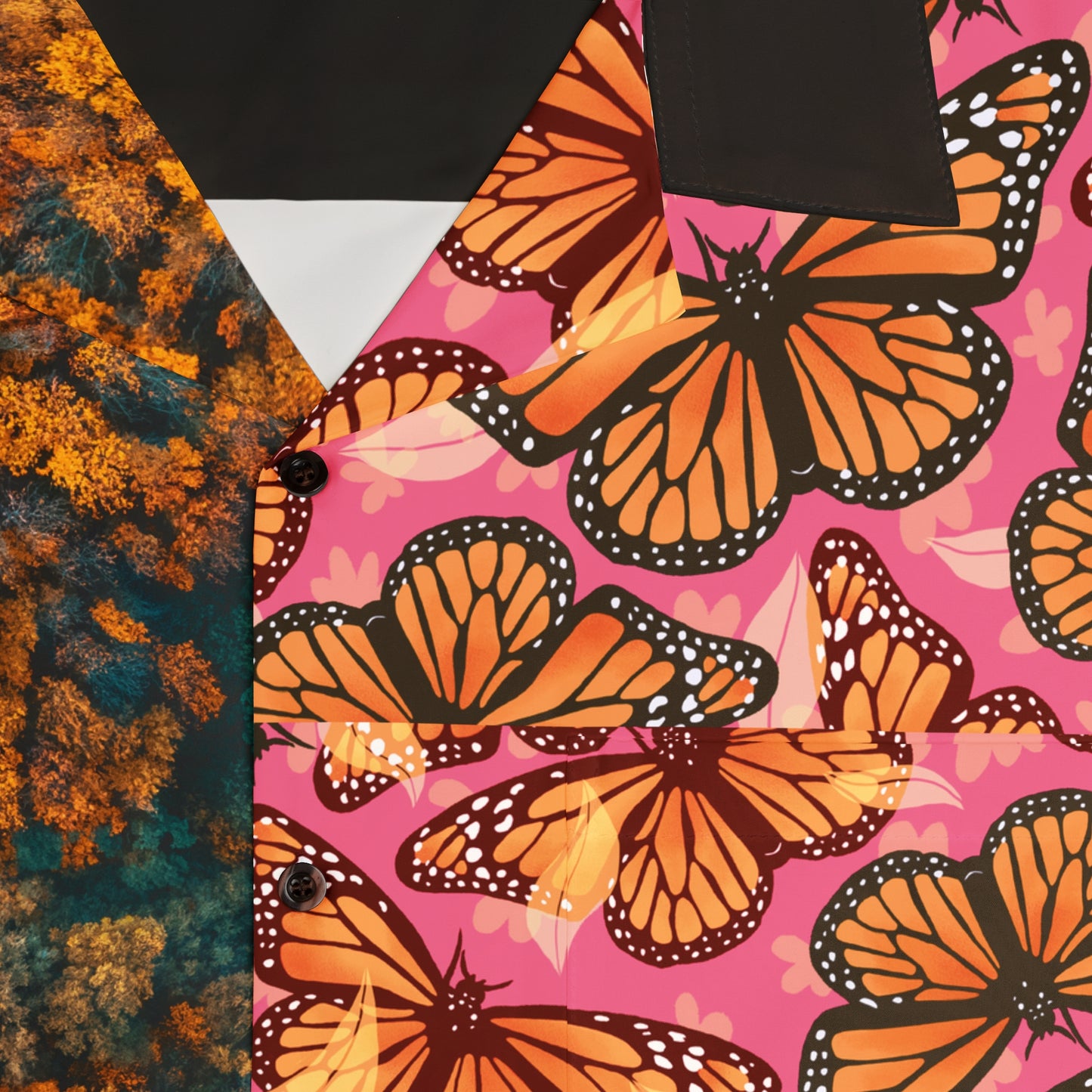 Men's Hawaiian Shirt (AOP), perfect for any laidback scenario, with a handy chest pocket, Butterfly, casual