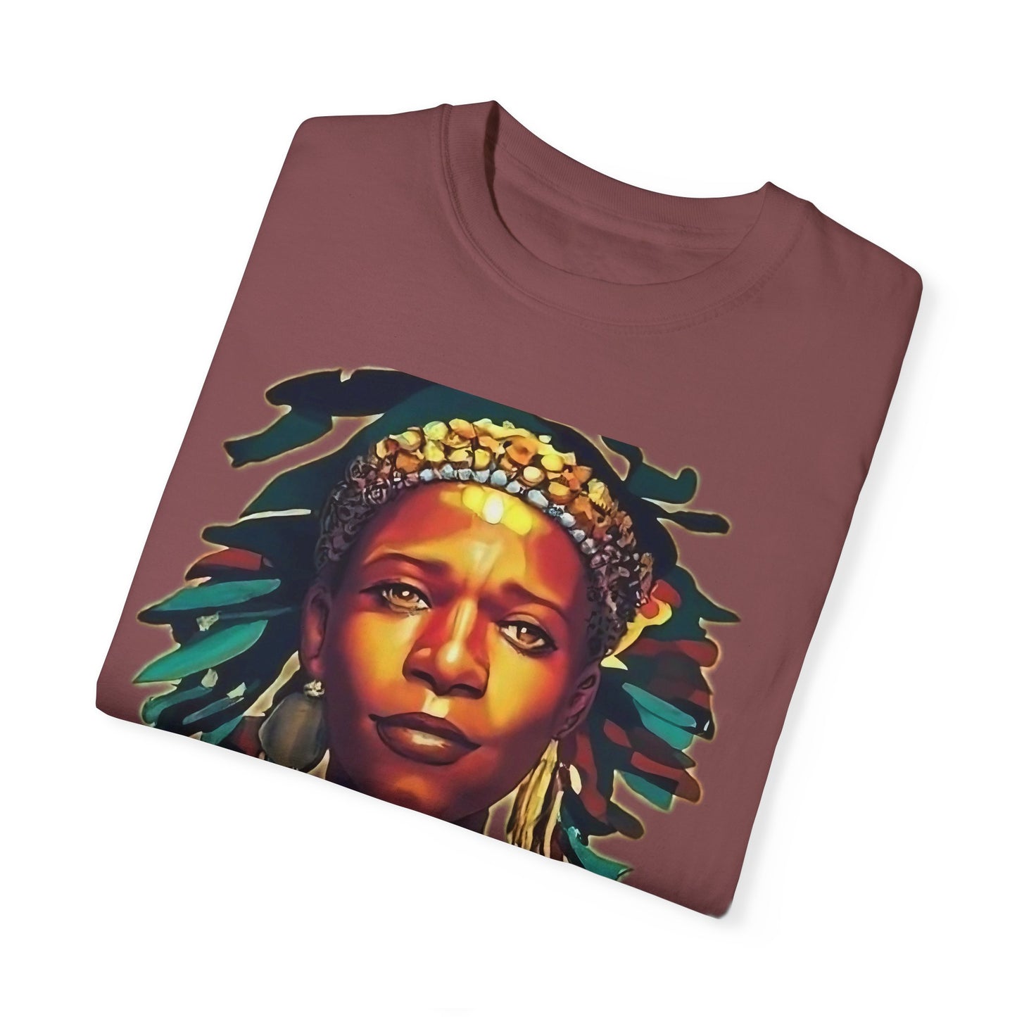 Unisex Garment-Dyed T-shirt- Afro colors - Beautiful virgin