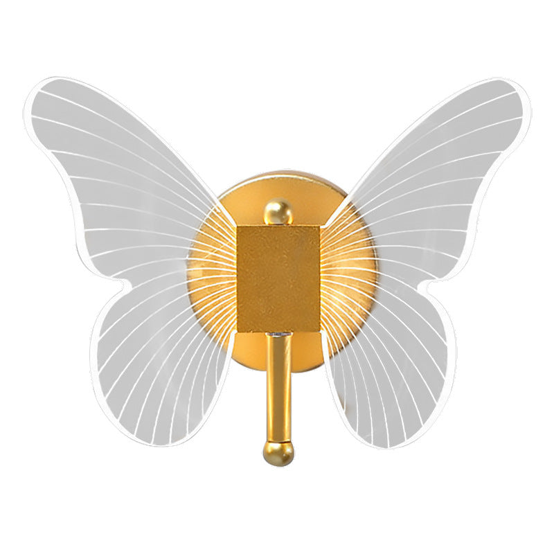 Premium Butterfly Wall Lamp Light Luxury Bedside Warm Decoration Lighting
