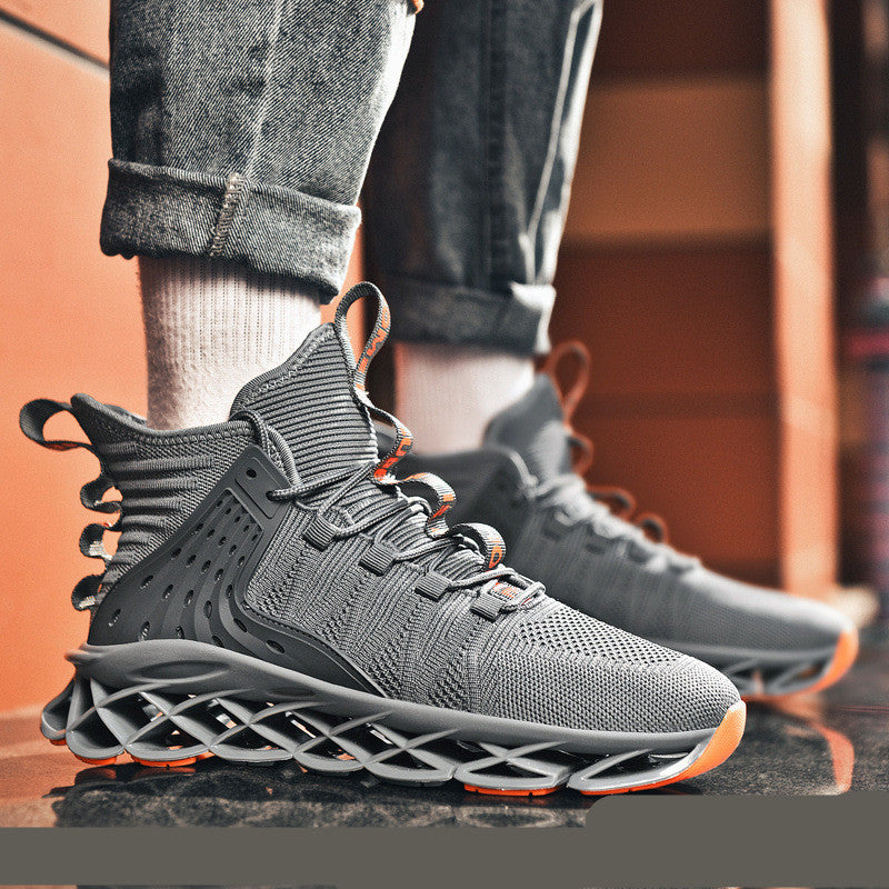 Versatile Sporty Footwear, Personalized High-Top Trend Shoes Soft-Soled Running Shoes