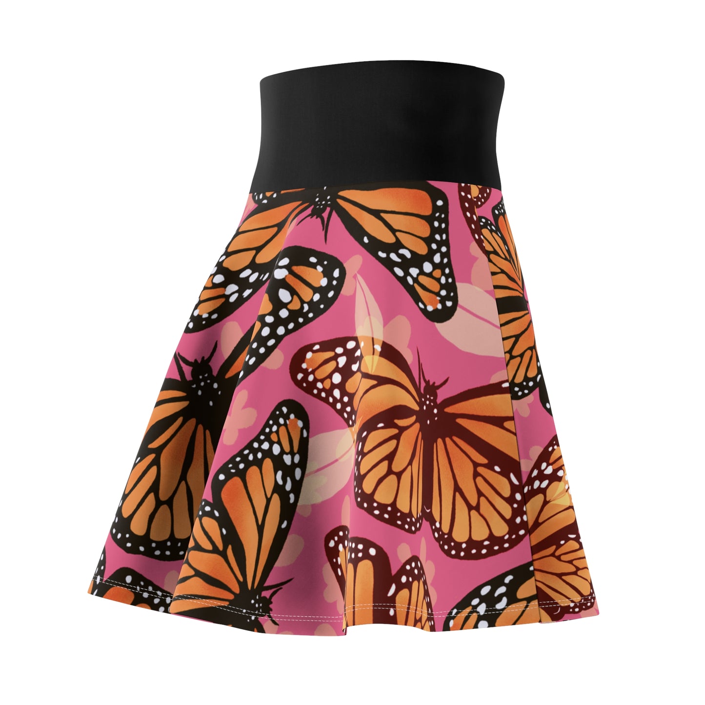 Women's Skater Skirt, butterfly pattern, versatile fit AOP skater skirt with a cozy, soft touch and a casual look,
