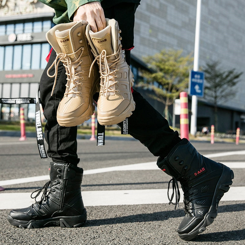 High-top outdoor hiking shoes, Durable Army boots