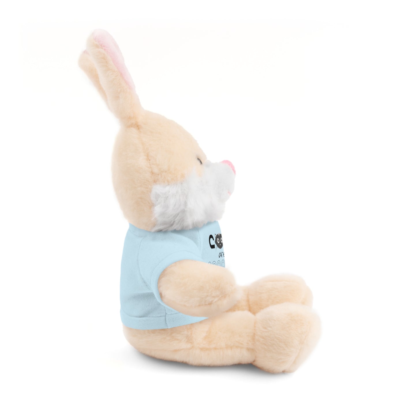 Stuffed Animals with Tee, Cats are just so cute, Available animals: Panda, Lion, Bear, Bunny, Jaguar, and Sheep