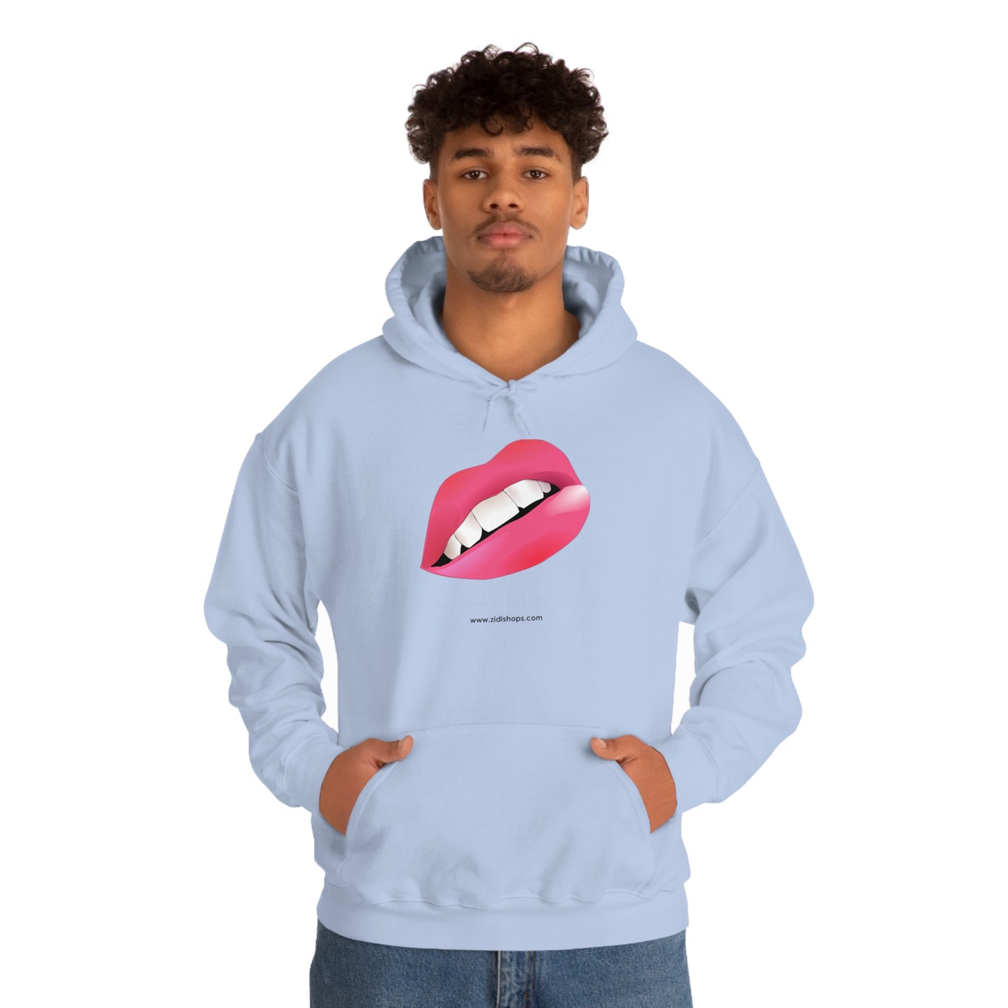 LIPS, Unisex Heavy Blend™ Hooded Sweatshirt, thick blend of cotton and polyester, soft feel alongside warmth.