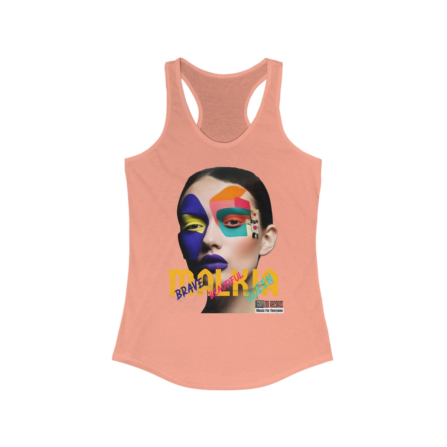 MALKIA - Brave, Beautiful, Queen - Women's Ideal Racerback Tank