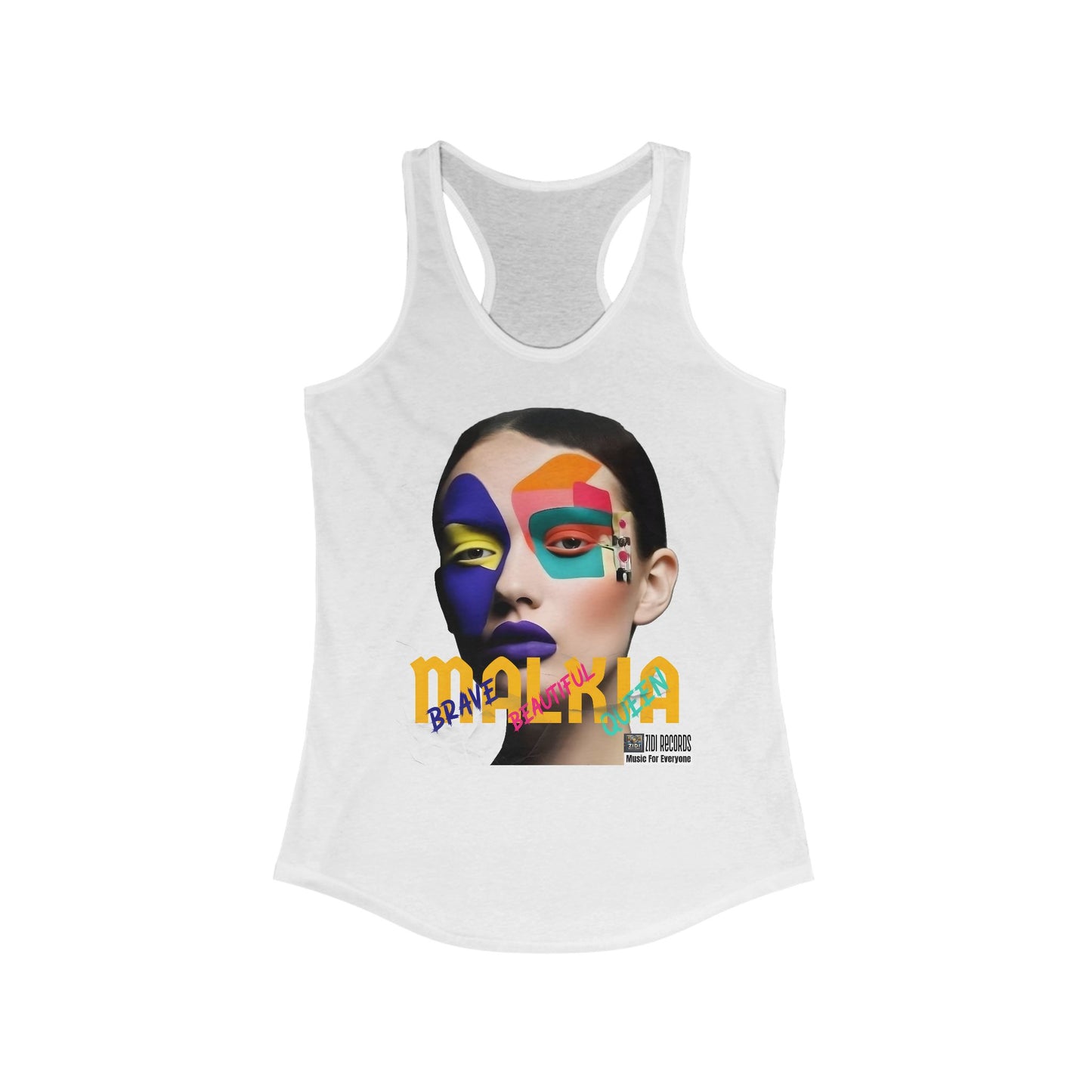 MALKIA - Brave, Beautiful, Queen - Women's Ideal Racerback Tank