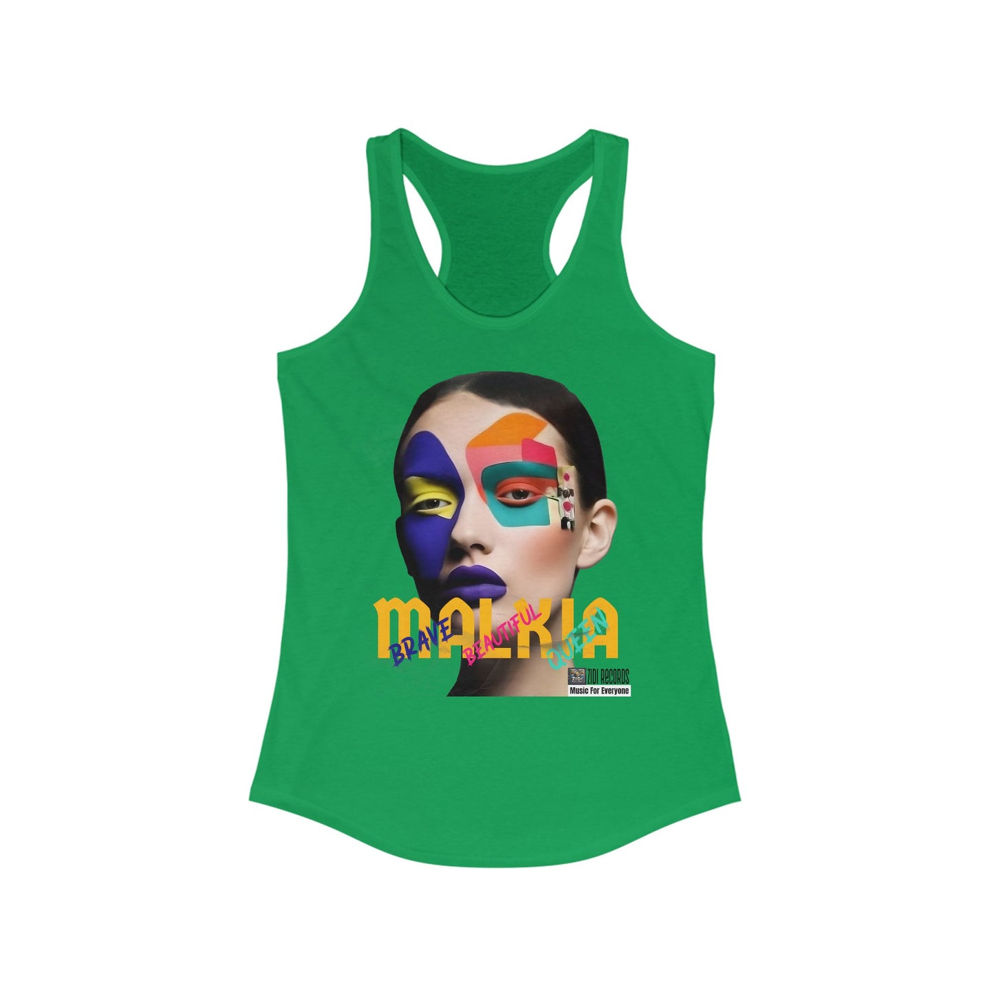 MALKIA - Brave, Beautiful, Queen - Women's Ideal Racerback Tank