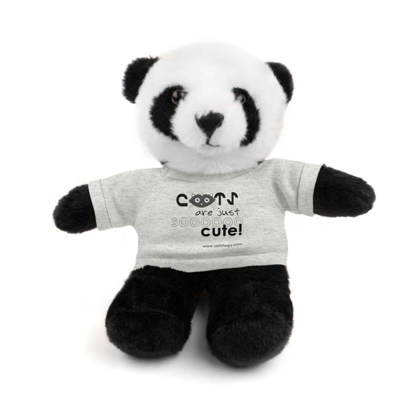 Stuffed Animals with Tee, Cats are just so cute, Available animals: Panda, Lion, Bear, Bunny, Jaguar, and Sheep