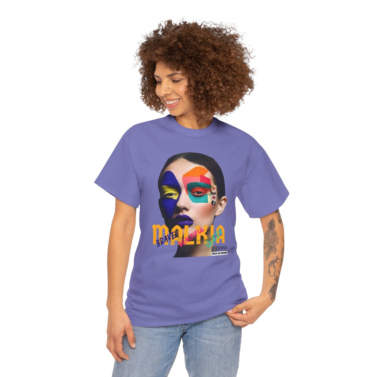 MALKIA T-Shirt - BRAVE, BEAUTIFUL, QUEEN Unisex Tee