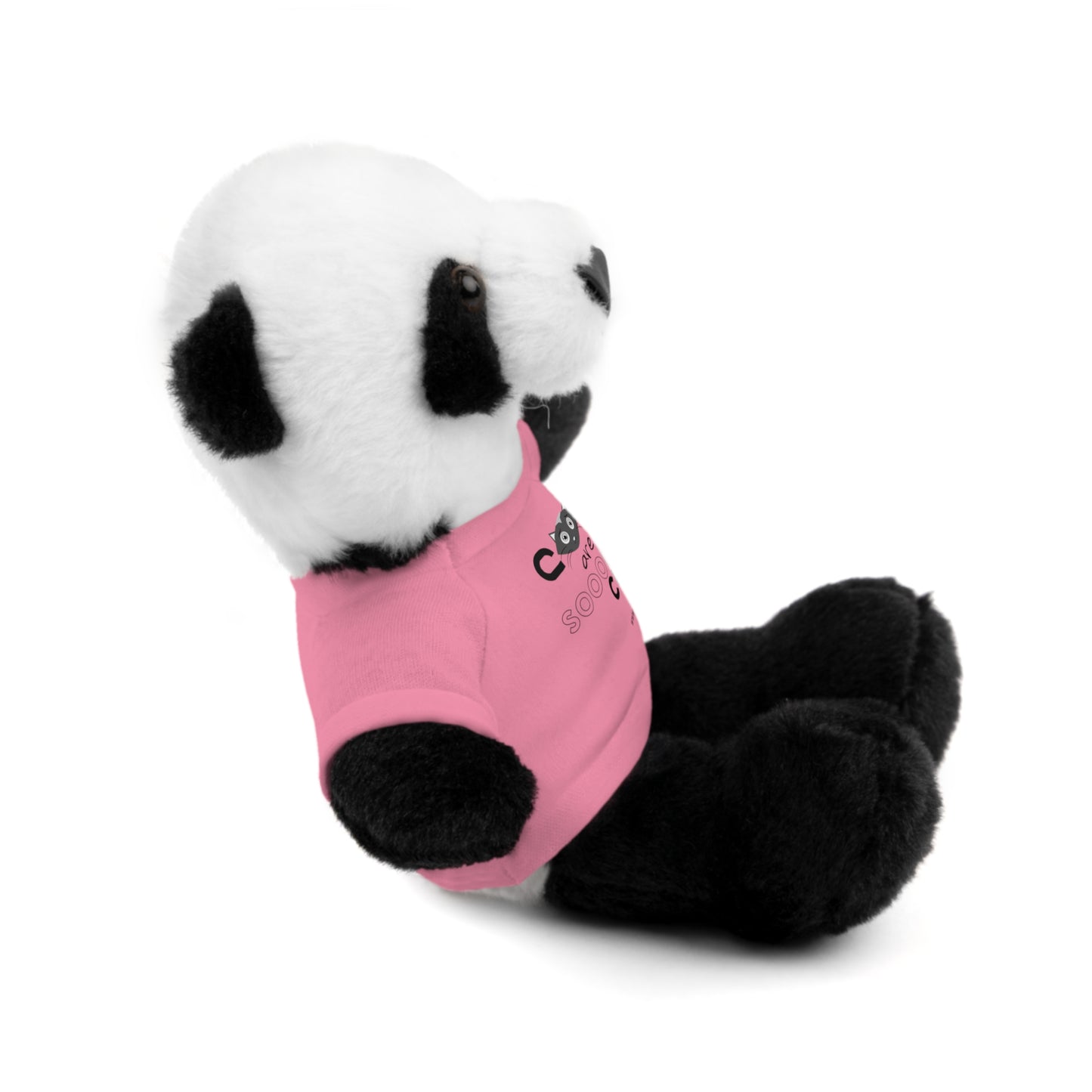 Stuffed Animals with Tee, Cats are just so cute, Available animals: Panda, Lion, Bear, Bunny, Jaguar, and Sheep