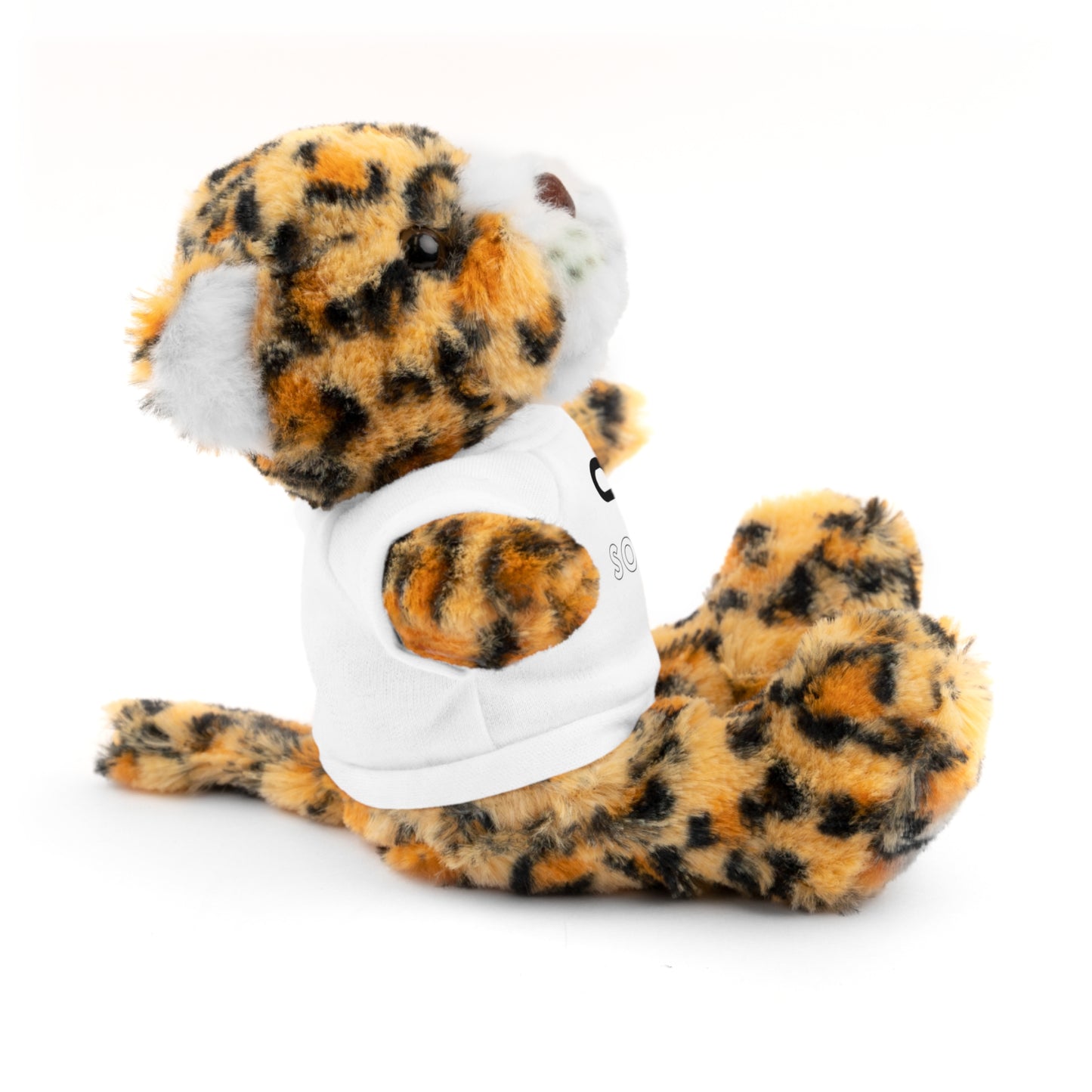Stuffed Animals with Tee, Cats are just so cute, Available animals: Panda, Lion, Bear, Bunny, Jaguar, and Sheep