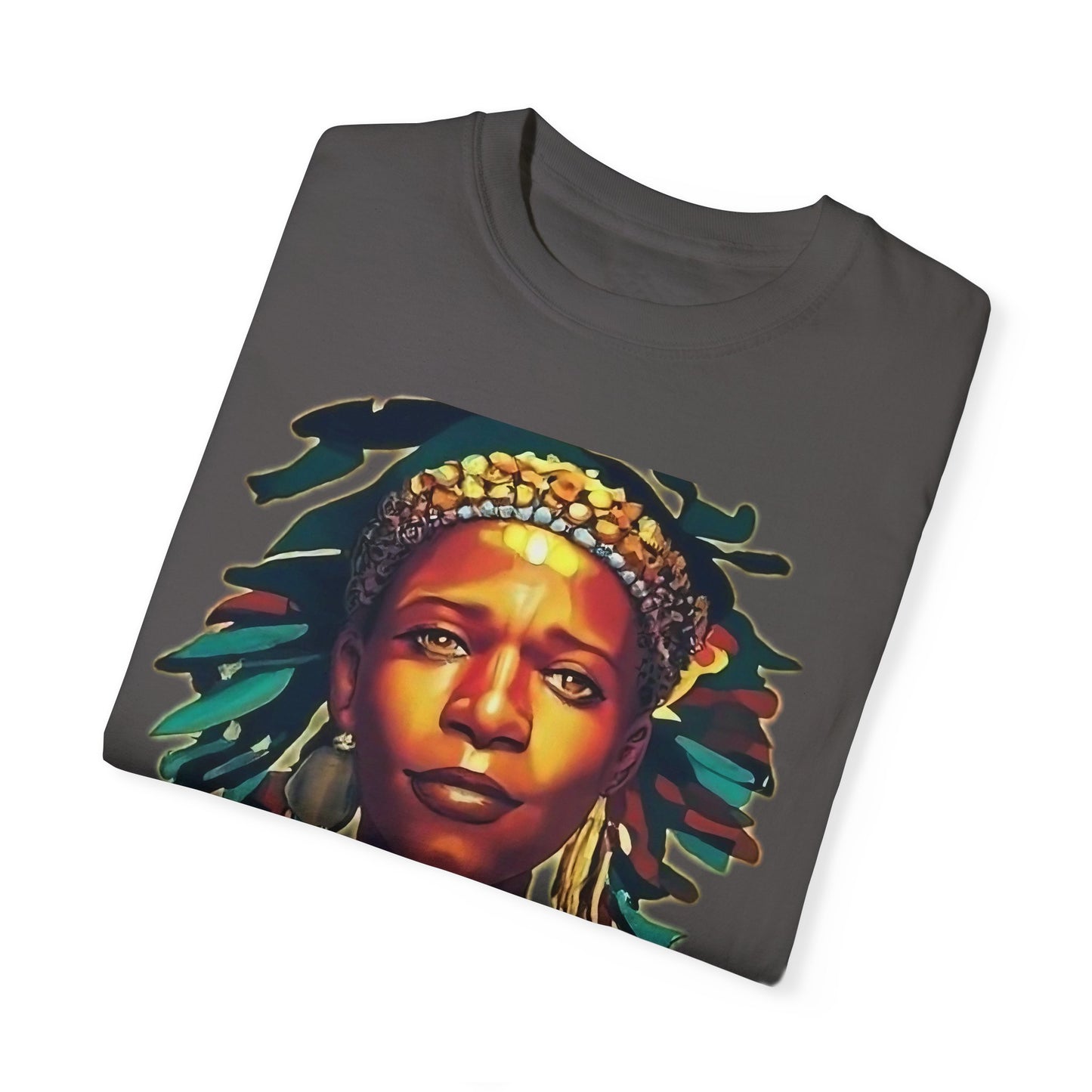 Unisex Garment-Dyed T-shirt- Afro colors - Beautiful virgin