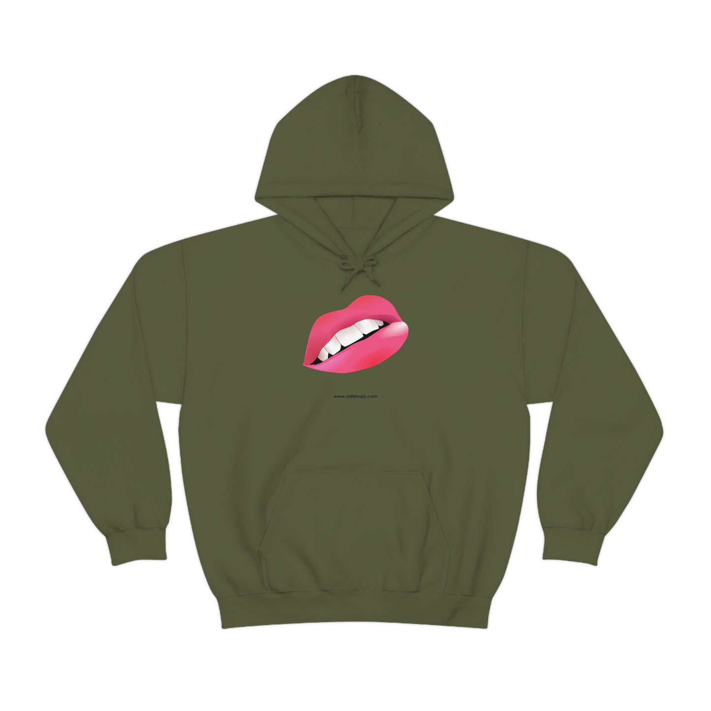 LIPS, Unisex Heavy Blend™ Hooded Sweatshirt, thick blend of cotton and polyester, soft feel alongside warmth.