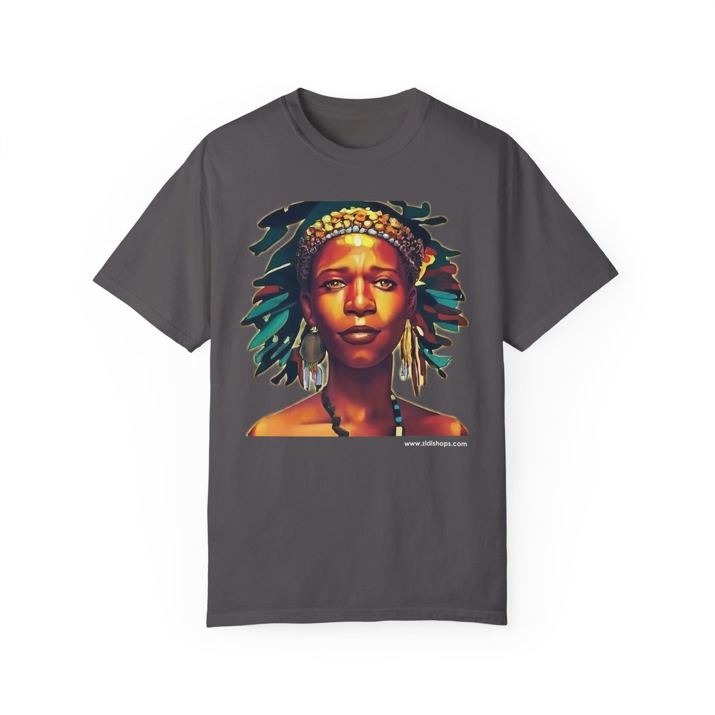 Unisex Garment-Dyed T-shirt- Afro colors - Beautiful virgin
