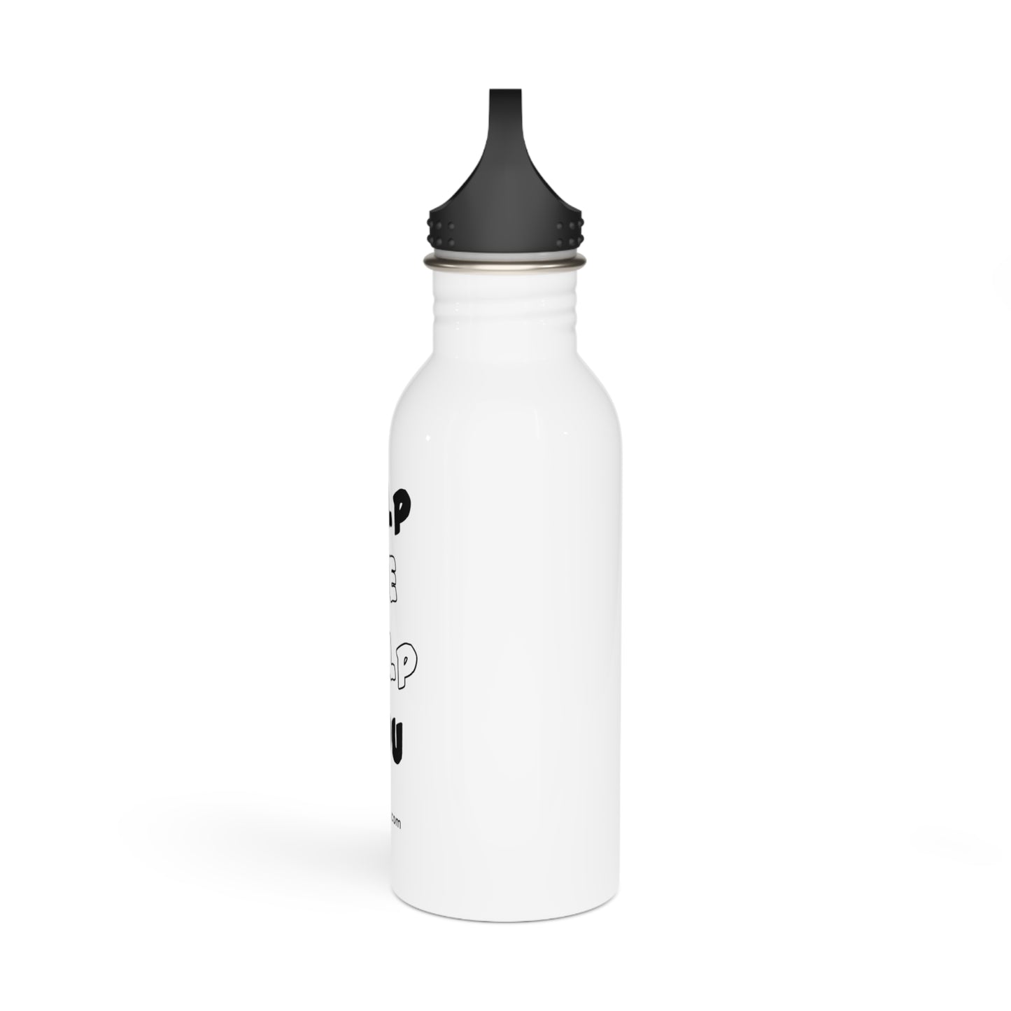 Help me Help you, Stainless Steel Water Bottle, Made with 18/8 food-grade stainless steel, wide neck for effortless sipping