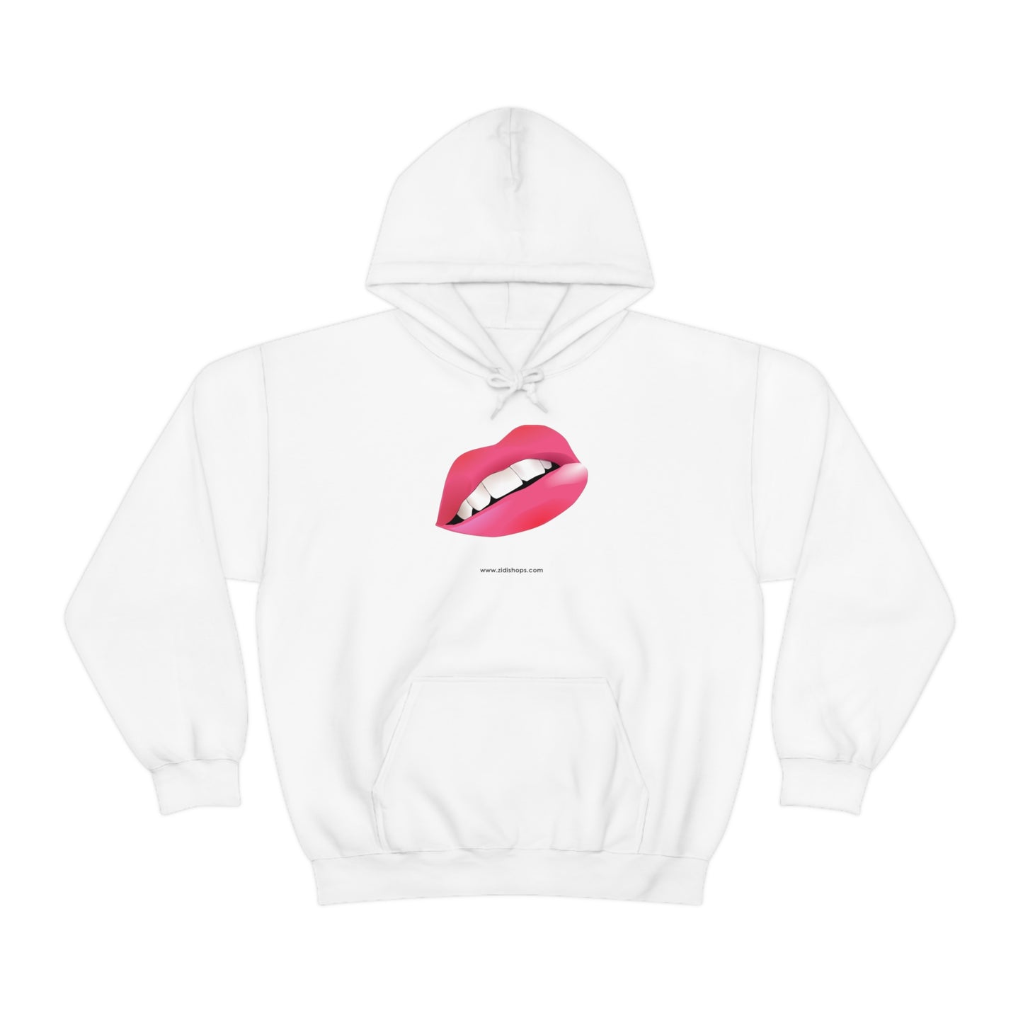 LIPS, Unisex Heavy Blend™ Hooded Sweatshirt, thick blend of cotton and polyester, soft feel alongside warmth.