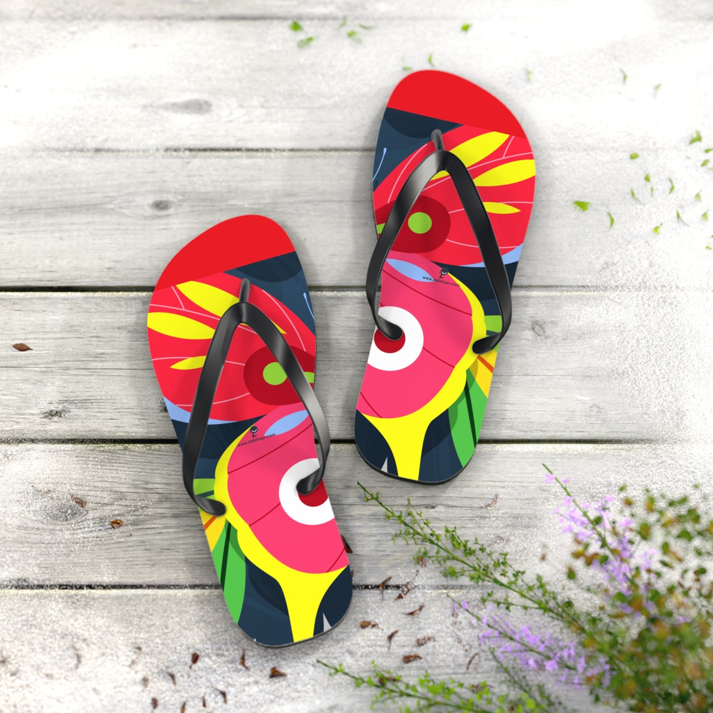 Flip Flops All-day comfort, With an easy slip-on design, a cushioned footbed. Mixed colors butterfly