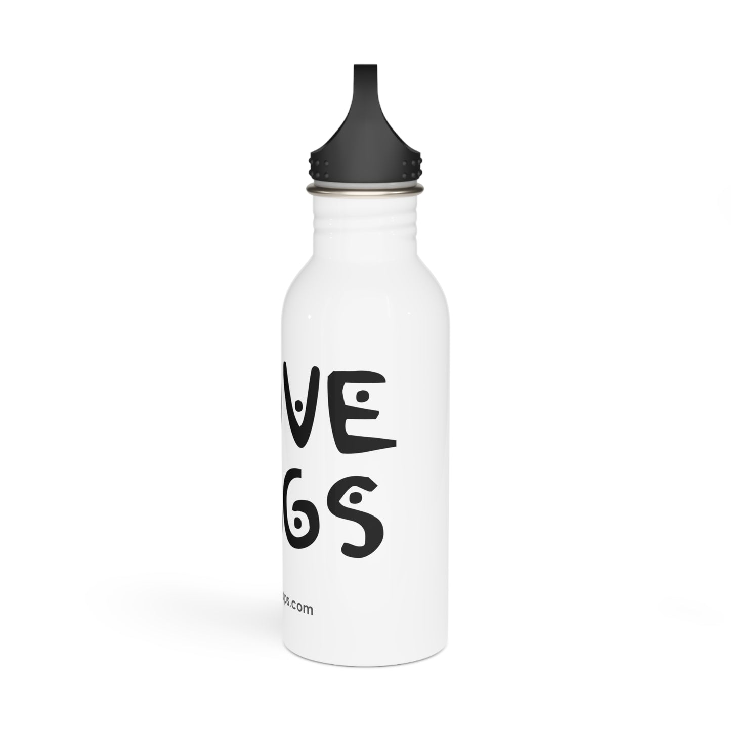 Stainless Steel Water Bottle, I love Dogs, Each bottle is 20oz in size and features a wide neck for effortless sipping