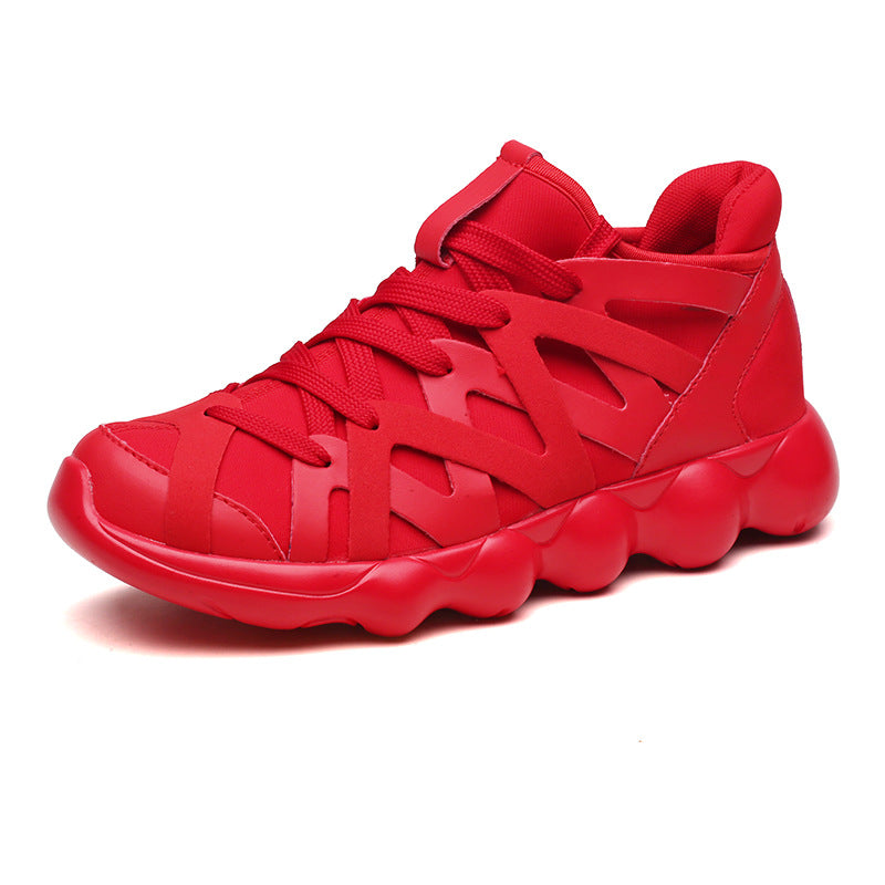 Sports running shoes, sneakers, Black, white, red, golden, multicolor, Unisex