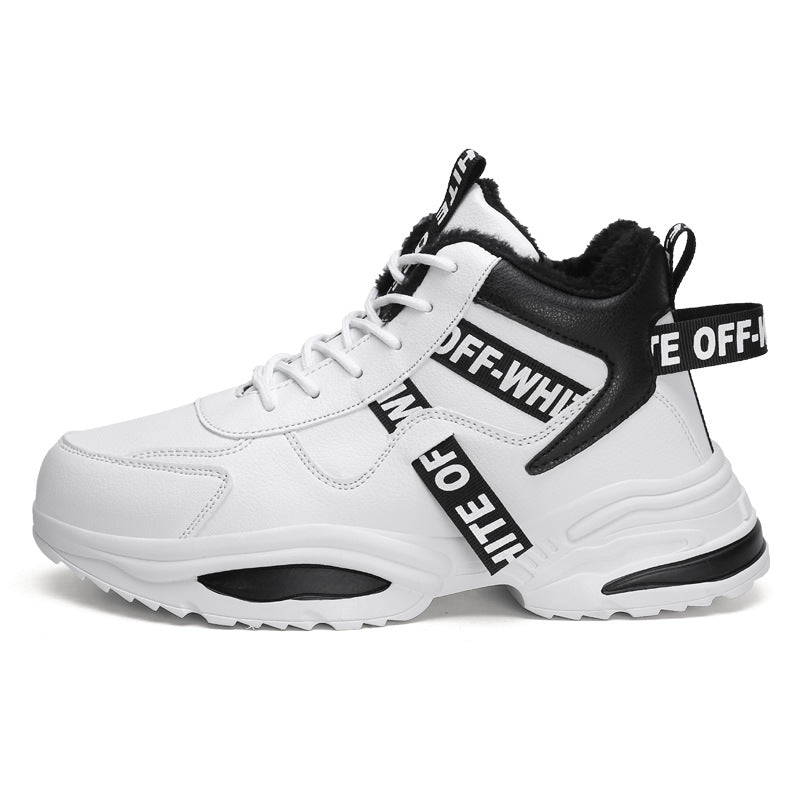 Sneakers with fleece, Warm high-top shoes, Unisex