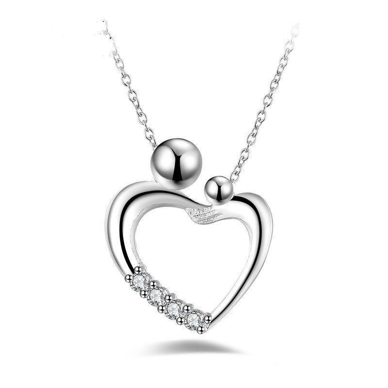 Fashion Heart Shaped Silver Plated Love Heart Pendant