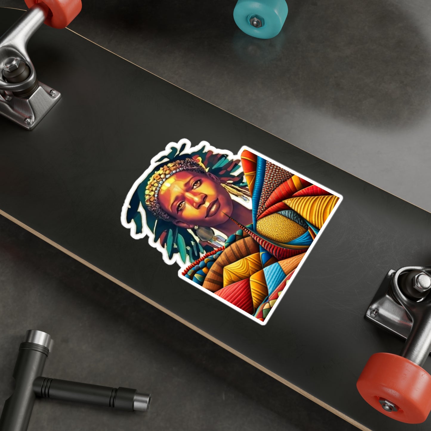 Kiss-Cut Vinyl Decals - Afrocolors - Beautiful Woman - Sticker - Strongly adhesive